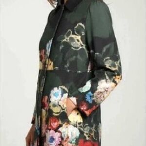 CAbi Black Long Coat with Subtle Button Detail